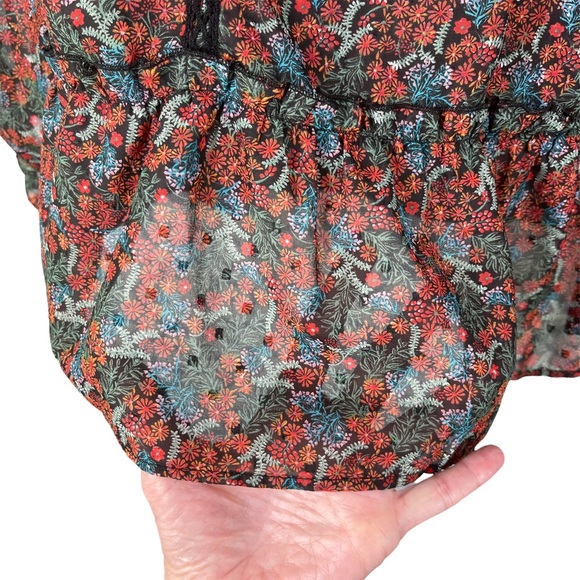 Matilda Jane Flowy Peasant Coral Blouse Tunic size Large - Picture 7 of 9